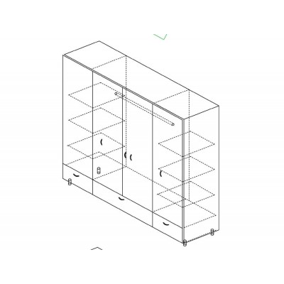 Шкаф 4 витязь 120-3
